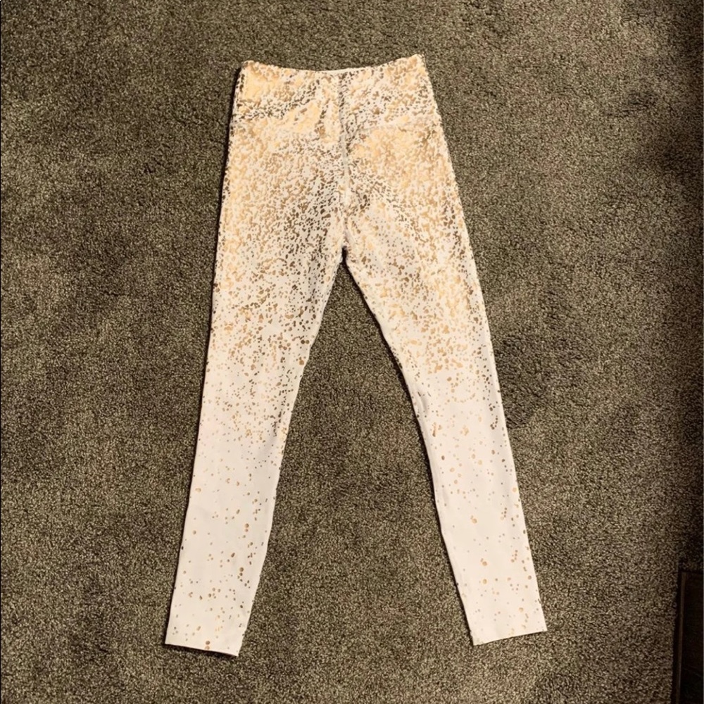 ZYIA White Stay Gold Leggings